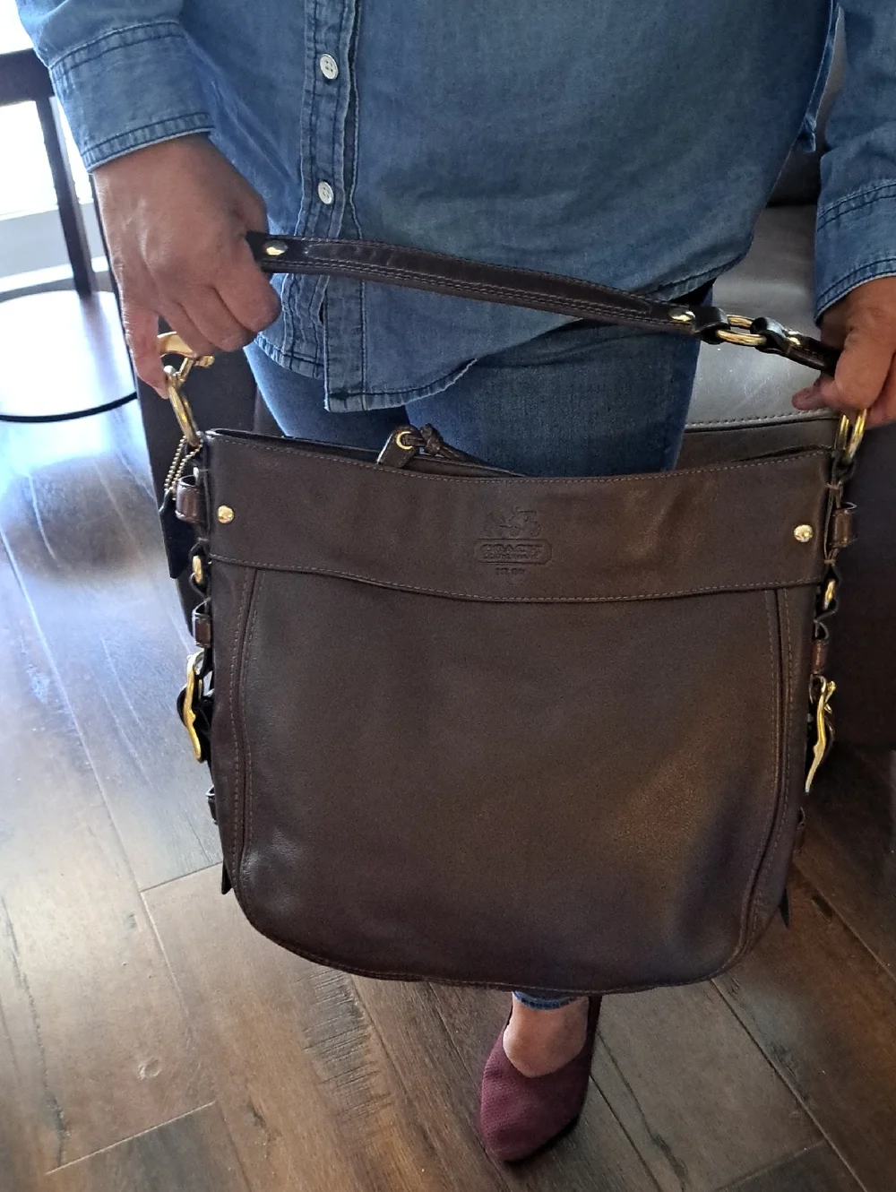 Coach Zoe Hobo, a classic slouchy leather handbag Gorgeous💙2008 - 2009 - Picture 2 of 14